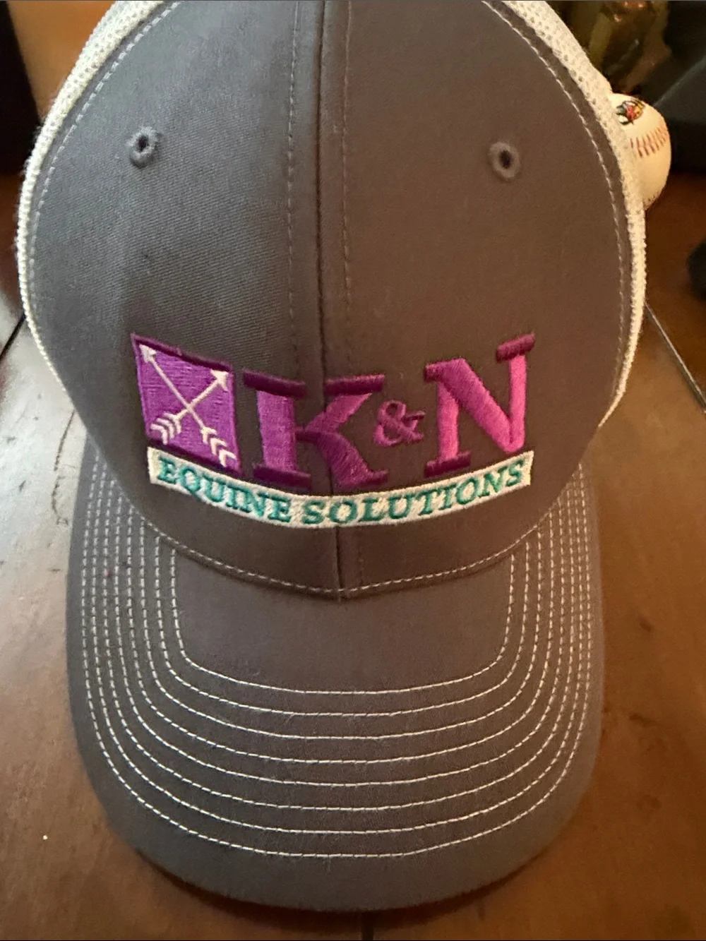 Kids Gray and Purple Logo Cap